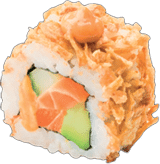 Crispy Oignon Roll Saumon avocat